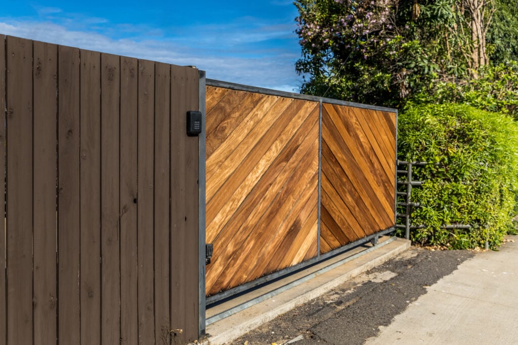 Slide Or Swing Wooden Electric Gates in Bournemouth Slide Or Swing Wooden Electric Gates in Bournemouth
